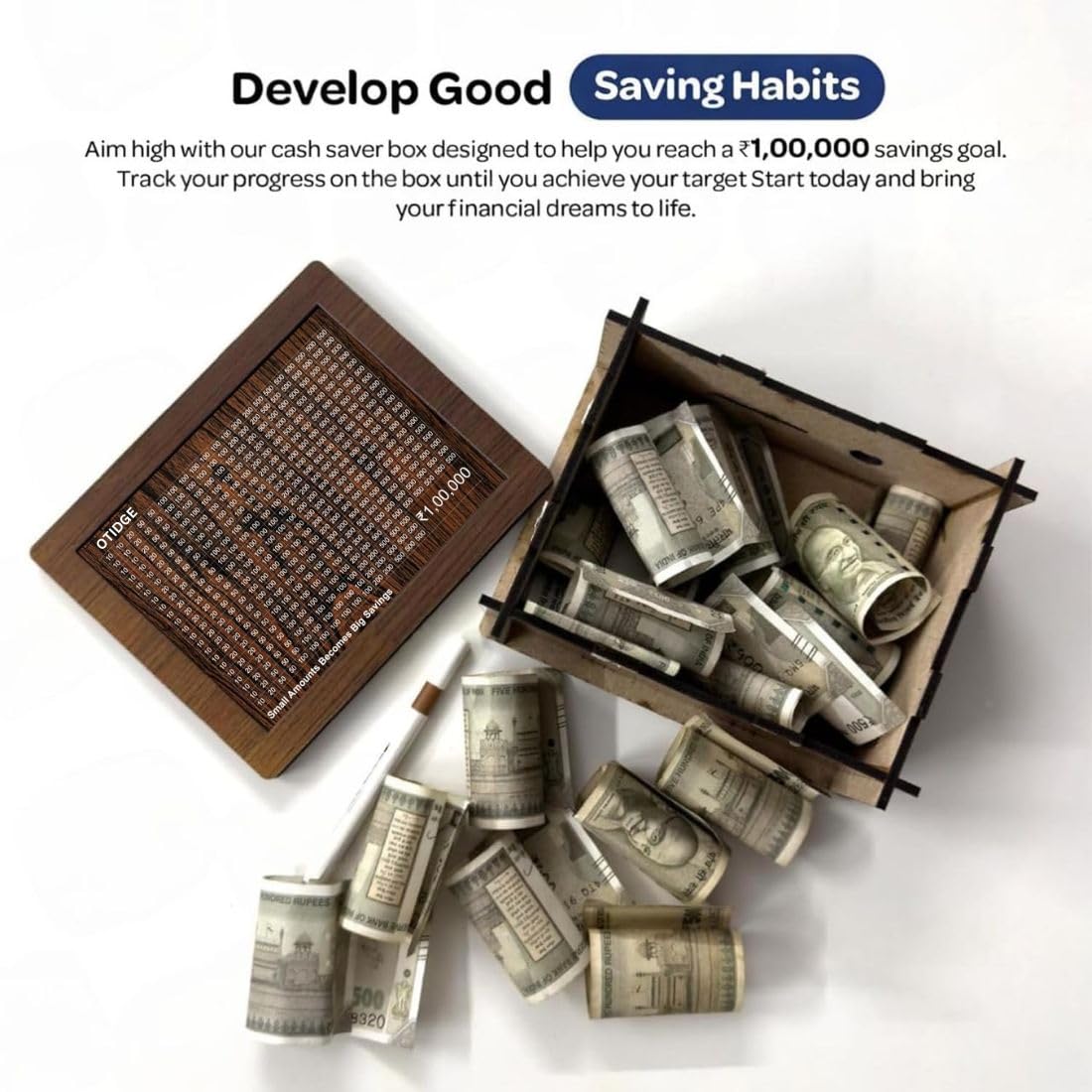 1 Lakh Money Saving Box with Numbers