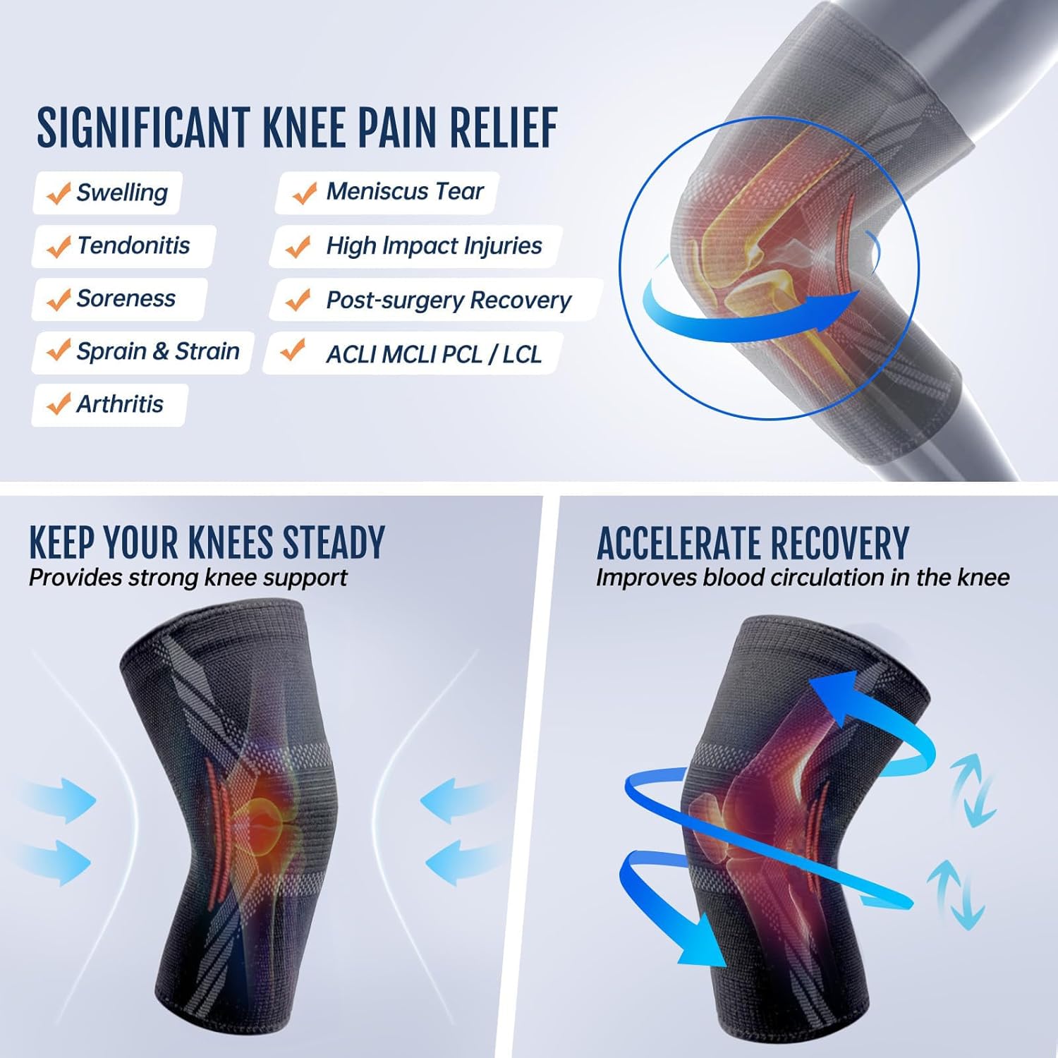 3D Knee Caps for Women & Men