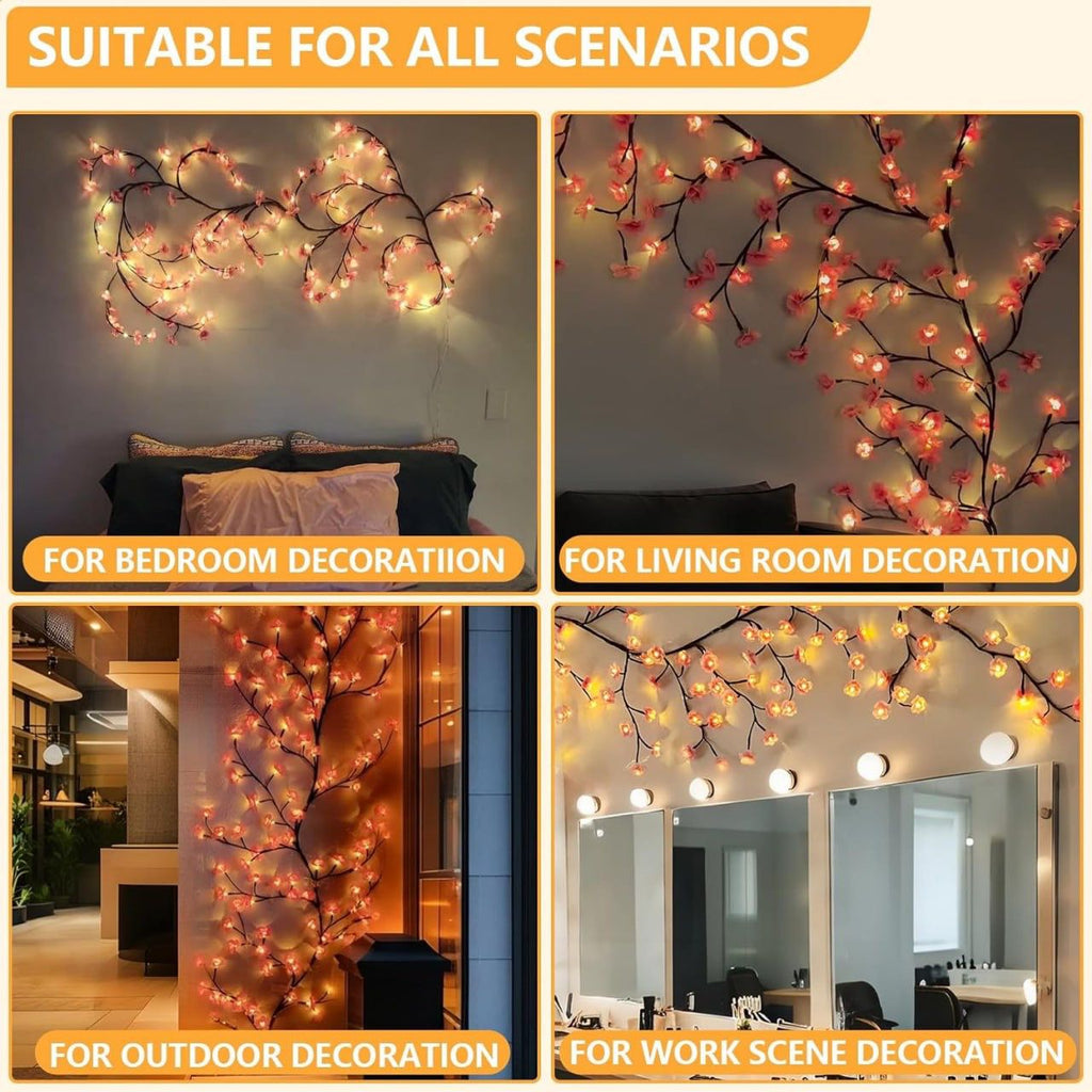 Cherry Blossom Flower Tree Branch LED Light for Home Decor