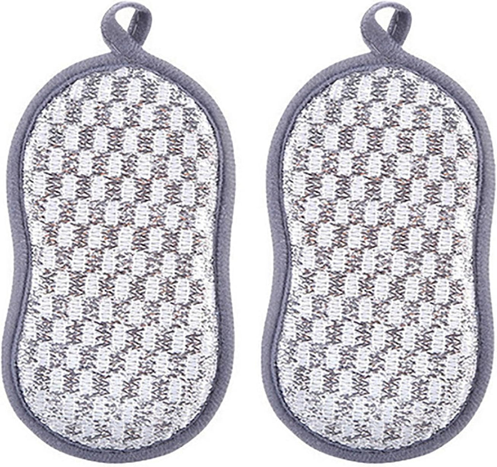 Double-sided Absorbent Kitchen Dishwashing Sponge Multifunctional Cleaning Rag ( Pack Of 2)