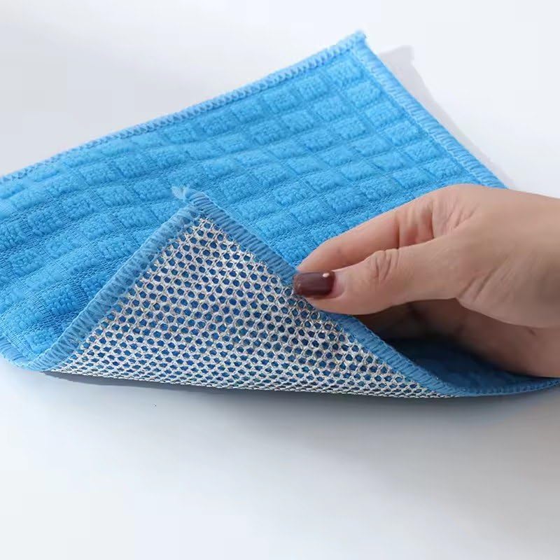 Double-Sided Microfiber Silver Silk Silver Cloth Kitchen (PACK OF 2)