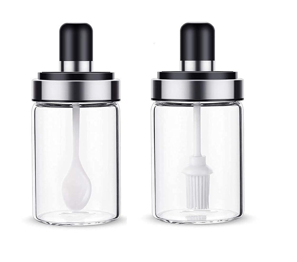 Powder for Kitchen Glass Glass Round Pastry Brush (Pack of 2)