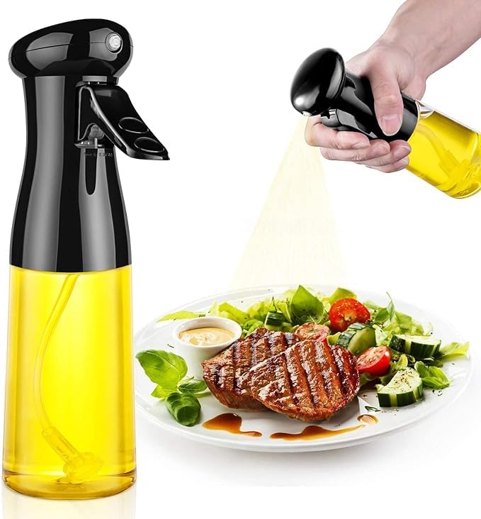 Kitchen Waterproof Black 500ml 2 in 1 Olive Oil Sprayer and Oil Dispenser Bottle for Kitchen