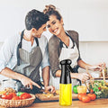 Kitchen Waterproof Black 500ml 2 in 1 Olive Oil Sprayer and Oil Dispenser Bottle for Kitchen