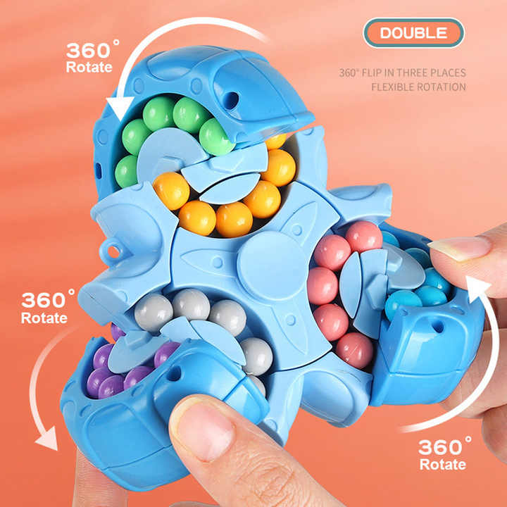 Spinner Six Sided Rotating Cube Magic Bean Puzzle